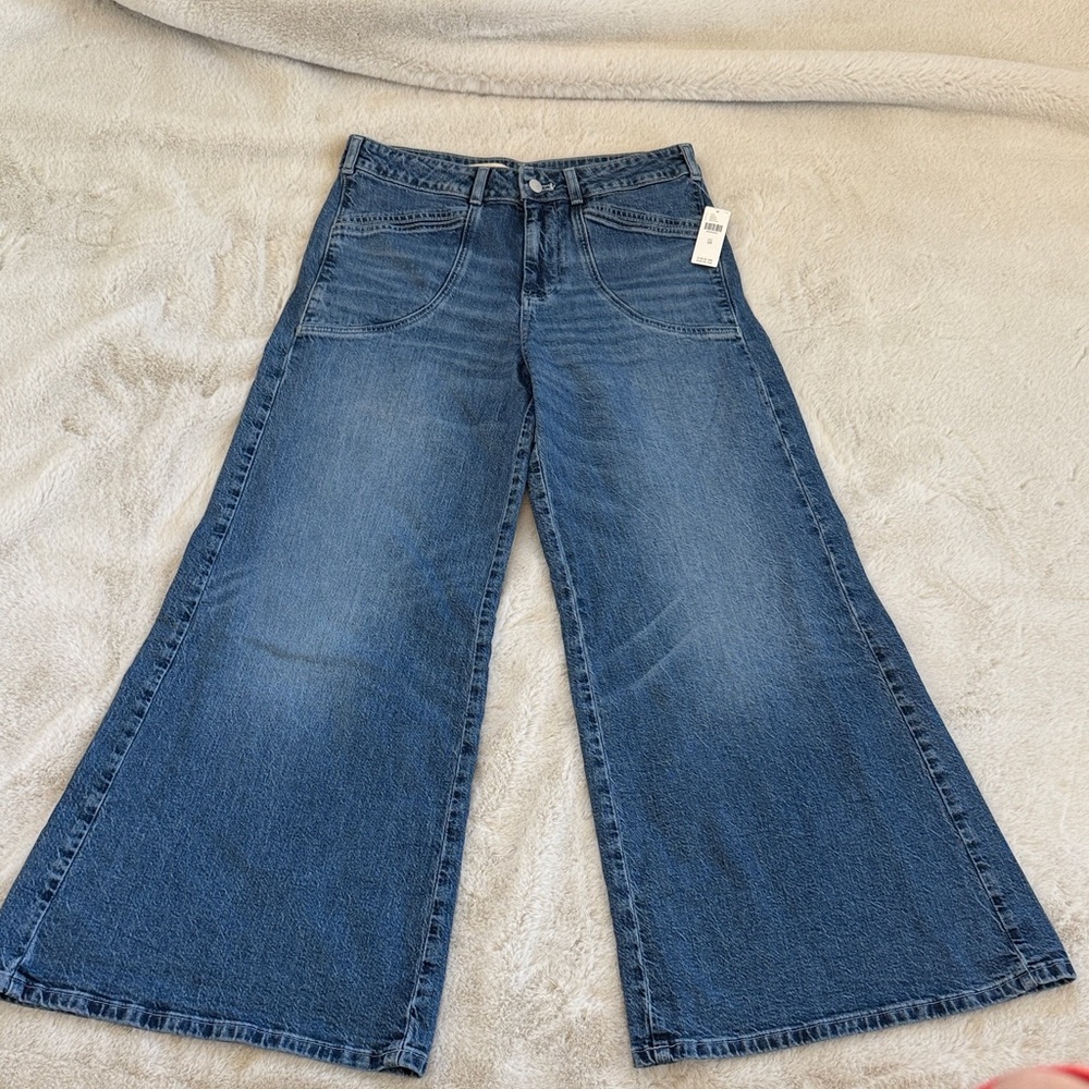 Pilcro Flare Jeans in Classic Blue
